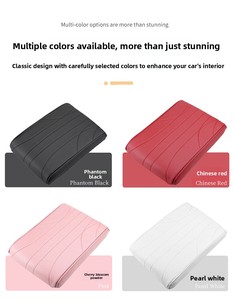 Boîte de rangement universelle <span class=keywords><strong>pour</strong></span> accoudoir central de <span class=keywords><strong>voiture</strong></span>, en cuir rouge, best-seller - Product Image 5