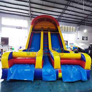 Château gonflable commercial de qualité supérieure pour fêtes en plein air, toboggan gonflable, grand toboggan sec gonflable pour enfants - Product Image 5