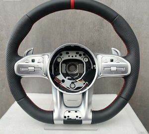 Volant en cuir et fibre de carbone pour GLE450 C63 C450 E63 W176 W204 W205 W213 W218 A250 AMG Voiture LHC - Product Image 3