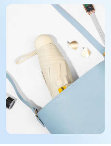 Paraguas Plegable al por Mayor, Mini Sombrilla Portátil de Bolsillo para Mujer, Protección Solar UV - Product Image 5