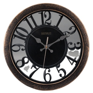 Reloj de Pared Redondo de Cuarzo y Latón, Estilo Vintage, Antiguo, Retro, Esqueleto - Product Image 2