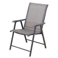 Chaise pliante d'extérieur en fer pour la détente, idéale pour balcon, cour et repas en plein air