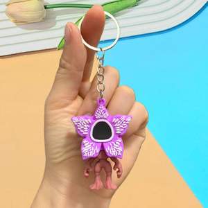 Nuevo Llavero de Silicona con Personajes de la Serie de Terror Stranger Things: Demogorgon, <span class=keywords><strong>Eleven</strong></span>, Dustin, Muñeco de Goma, Colgante, Anillo para Llaves - Product Image 4