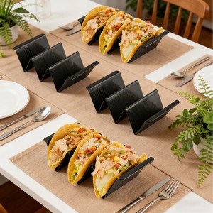 Rak Tortilla Plastik & Nampan Burrito Bergelombang Segitiga Tahan Suhu Tinggi 7.7x3.9x2 Inci, Tersedia - Product Image 3