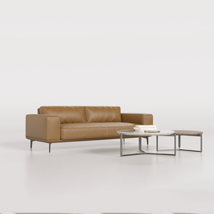 Muebles Comerciales para Oficina en Casa, Recepción de Empresa, Área de Espera, Conjunto de Muebles de Cuero para Descanso, Opcional en PU, Estilo Costero Moderno para Oficina - Product Image 1