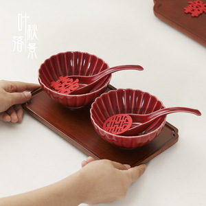 Wedding <b>Tray</b> Traditional Chinese Tea <b>Tray</b> <b>Large</b> Red Dowry Set For Bride Family <b>Serving</b> <b>Trays</b> - Product Image 2