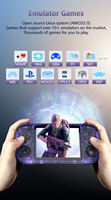 Console de jeu portable R46H avec écran IPS de 4,2 pouces, mémoire de 64 Go, système d'exploitation Linux, batterie de 3500 mAh, prend en charge la connexion Wi-Fi, PSP pour cadeau