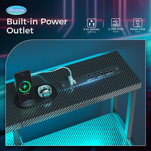 <span class=keywords><strong>Escritorio</strong></span> Gaming RGB Negro Moderno de Diseño Nuevo al por Mayor para Oficina en Casa, Mesa de Computadora Personalizada, Mesa de Juego Personalizada, <span class=keywords><strong>Escritorio</strong></span> de Trabajo - Product Image 3