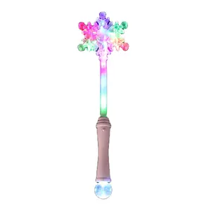 Рождественский подарок светодио дный свет вверх Spinner палочка/светодио дный LED Снежинка палочка игрушка для девочек