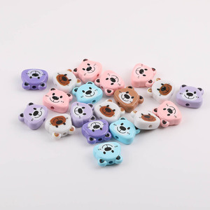 Cuentas acrílicas de oso lindo para la fabricación de joyas, color aleatorio, forma, número de pieza 37089 - Product Image 2