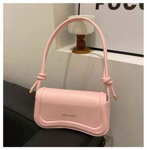 I-0610 Bolsos de Mano Rectangulares de Moda al por Mayor, Bolsos de Hombro de Cuero PU de Color Puro - Product Image 2