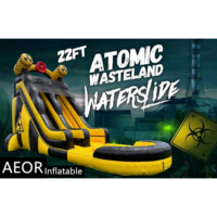 Toboggan aquatique gonflable commercial de 23 pieds, château gonflable, design populaire à prix abordable