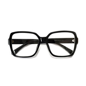 Montures de lunettes carrées R3-888, monture intégrale, verres plats noirs, anti-UV, unisexe, style rétro tendance - Product Image 1