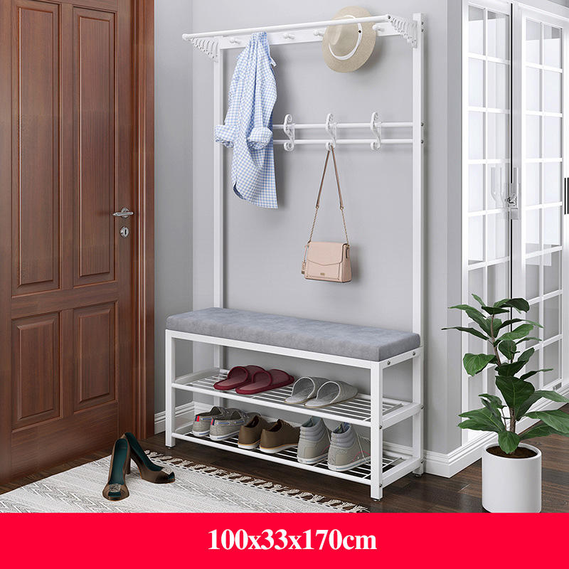 Coat rack and shoe changing combination-100*33*170cm