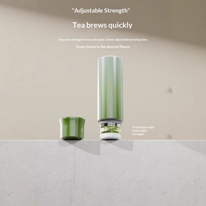 Portable 316 Stainless Steel Titanium-Coated Inner Liner Insulated Cup <b>Tea</b>-Water Separation Vacuum-Insulated Modern Minimalism - Product Image 4