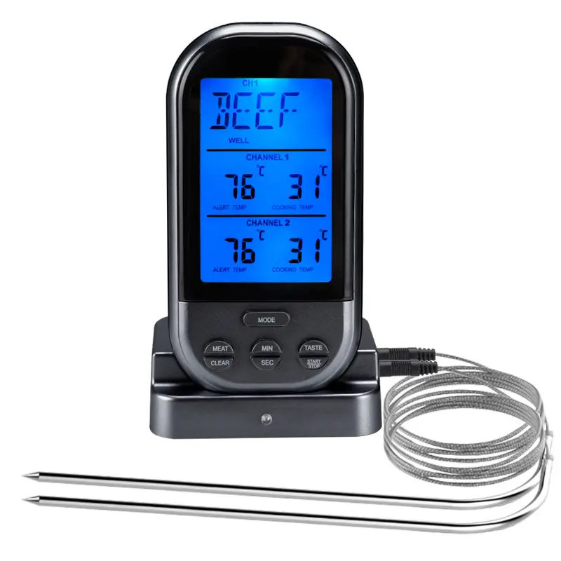 Yizhi Multifunctionele Draadloze Bbq Thermometer Elektronische Keuken Voedsel Vlees Thermometer Afstandsbediening Huis Oven Thermometer