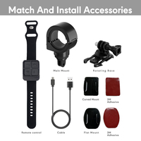 Caméra de casque à double objectif 4K, étanche IP66, caméra d'action WiFi avec télécommande pour le cyclisme et la moto