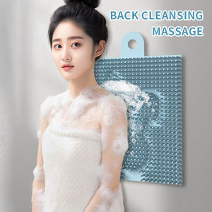 Siliconen badmassagepad antislip douche voet- en rugscrubber <span class=keywords><strong>mat</strong></span> rugscrubber pad kussen borstel badkamermat - Product Image 5