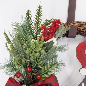 हस्तनिर्मित क्रिसमस की सजावट 22 इंच का उपहार घर के सामने की दीवार लटकाने के लिए कुत्ते बेरी बेल - Product Image 4