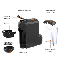 Machine à café à dosettes pour hôtel, cafetière 20 bars, machine à café multi-capsules à portion individuelle