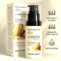Huile de croissance des cheveux OEM à l'argan et au romarin, traitement naturel anti-chute pour le cuir chevelu, favorisant une pousse rapide des cheveux