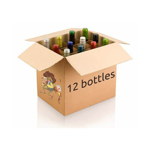 Luxure tube rond transport expédition <span class=keywords><strong>carton</strong></span> kraft 12 bouteilles de vin emballage papier boîte cadeau - Product Image 2