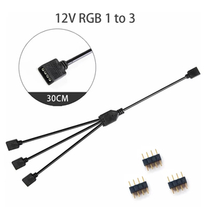 Cable de Sincronización para Placa Base, <span class=keywords><strong>4</strong></span> Pines 12V RGB, 3 Pines 5V ARGB, Cable de Extensión 1 a 2/1 a 3/1 a <span class=keywords><strong>4</strong></span>/1 a 5 - Product Image 6