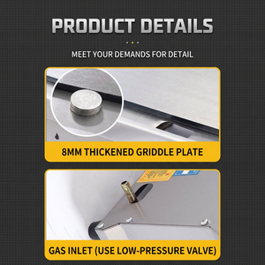 Gas Combined Griddle <b>Fryer</b> Independent Temperature Control Teppanyaki Deep <b>Fryer</b> For Street Food Stall - Product Image 4