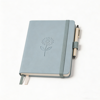 Carnet à couverture rigide personnalisé de qualité supérieure avec porte-stylo, journal quotidien en cuir et tissu, planificateur personnalisé OEM pour le bureau, l'école ou comme cadeau