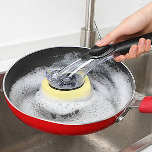 Brosse à <span class=keywords><strong>vaisselle</strong></span> Jeune <span class=keywords><strong>avec</strong></span> distributeur de <span class=keywords><strong>savon</strong></span> et têtes de rechange détachables Brosse à bouteille de cuisine Ensemble de gommage pour lave-<span class=keywords><strong>vaisselle</strong></span> - Product Image 6