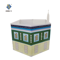 Vente chaude Dessiner Carton Ondulé Prier Maison Éducatif Papier Maison En Carton Mosquée Playhouses Pour Enfants