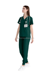 2025ชุดเครื่องแบบทางการแพทย์ผ้าสแปนเด็กซ์เนื้อนุ่มแบบยืดได้กางเกงวิ่งกางเกงทำงานผ้าเรยอนระบายอากาศได้ดีทันสมัยสำหรับผู้หญิง - Product Image 6