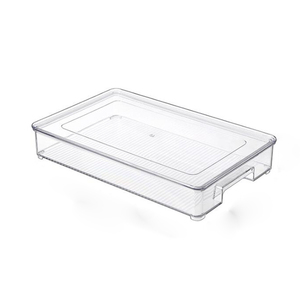 Stackable Bins Storage Various Designs Stackable Clear Refrigerator Organizer Bins Plastic Fridge Organizer Freezer Bins Food Storage Boxes