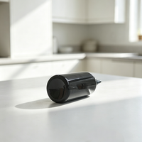 Bouteille vide en plastique noir de 16 oz avec bouchon à vis, pour huile capillaire, savon liquide, huile de cuisson, crème essentielle