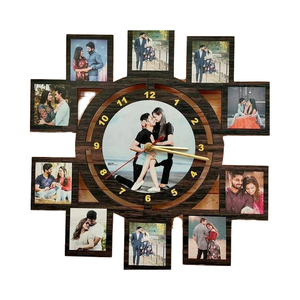 Horloge murale de luxe de 12 pouces avec 10 verres carrés haute brillance pour impression par sublimation pour salon et mariages Vente chaude au Nigeria - Product Image 3