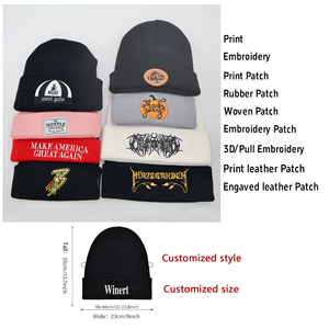 Nouveau design 2025 – <span class=keywords><strong>Bonnet</strong></span> d'hiver tricoté à revers avec broderie personnalisée du logo du fabricant, idéal pour l'extérieur - Product Image 3