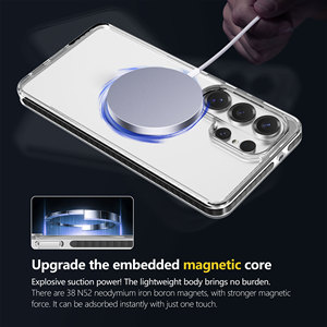 BEELAN New Shockproof Clear TPU PC Magnetic Wireless Charging Back Phone Cover for Samsung S26 Ultra S25 Plus - Product Image 4