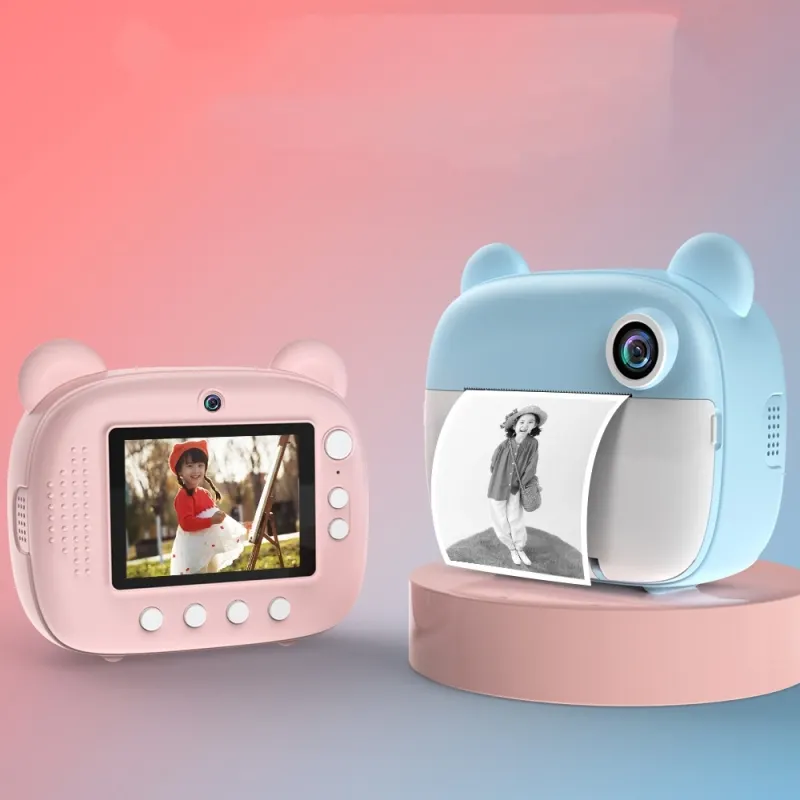 Garçon filles cadeau d'anniversaire enfants appareil photo à impression instantanée enfants vidéo photographie appareil photo numérique jouets Mini imprimante thermique