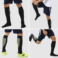 Chaussettes de football pour jeunes, style personnalisé, chaussettes de football à adhérence jaunes et noires en nylon, chaussettes de football longues pour enfants