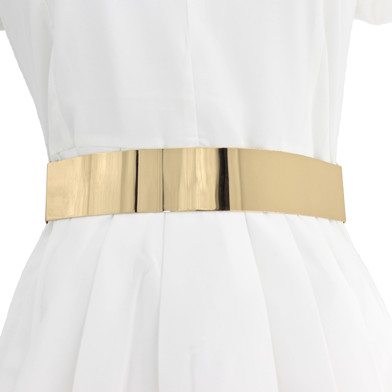 Chinese Market Women's Elastic Metal Waist Belt with Gold Plate Wide Band  Waistband Steel Buckle-Dress Accessories Decoration| Alibaba.com