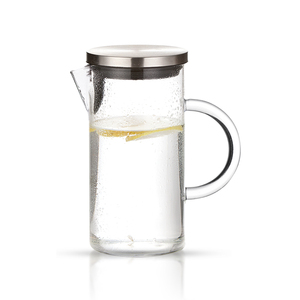 Công Suất Lớn Miệng Rộng Thủy Tinh Borosilicate Nước Trái Cây <span class=keywords><strong>Jug</strong></span> Carafe <span class=keywords><strong>Pitcher</strong></span> Với Xử Lý Thép Không Gỉ Nắp - Product Image 6