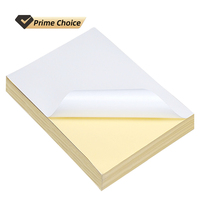 A4 blanche brillante A4 étiquette étanche pleine feuille avec doublure jaune papier auto-adhésif sans bois pour imprimante à jet d'encre et laser