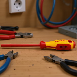 ประแจหกเหลี่ยมแบบเมตริก Knipex พร้อมด้ามไขควง รุ่น 98 03 04 ผลิตจากเหล็กอัลลอยด์เกรดอุตสาหกรรม ฉนวนกันไฟฟ้าสำหรับงานไฟฟ้า - Product Image 3