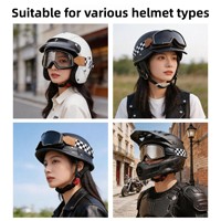Lunettes de protection rétro en TPU de marque neutre pour motos Davidson, résistantes au vent et au sable, pour casques demi-ou 3/4 pour la conduite tout-terrain