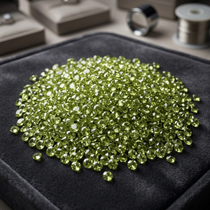 3600 pièces de péridot vert naturel, 2 mm, facetté rond, lot de 140 carats, Iroc Sales, pierres précieuses en vrac pour la fabrication de bijoux - Product Image 3