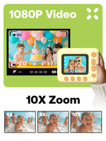 Nouveau produit 2026 : Appareil photo numérique HD, mini caméra vidéo, imprimante, appareil photo instantané pour enfants, cadeaux de Noël et d'anniversaire, jouet, mini imprimante