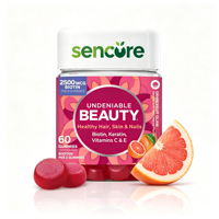 Complément Alimentaire Végétalien 60 Gummies Multivitamines Beauté pour Femmes Gummies Multivitaminés Nutrition Équilibrée