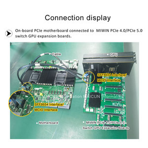 ผู้ผลิตบอร์ดขยาย Custom MIwin OEM ODM MCIO X8 PCIE 5.0 Switch GPU Backplane 12 ช่อง X16 สำหรับ P2P Switch GPU Baseboar - Product Image 4