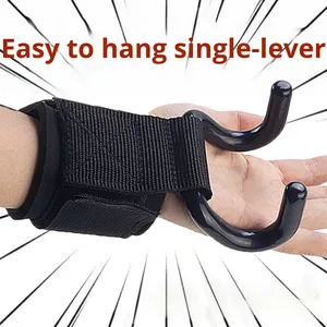 Gancio di assistenza con regolazione della tensione e design imbottito per sollevamento pesi, barra per trazioni, manubri e cintura per deadlift - Product Image 3