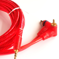 Séparateur de câble audio RCA 3.5mm mâle à 2 mâles Paire torsadée de 15 pieds avec gaine en PVC et connecteur RCA stéréo blindé pour tresse